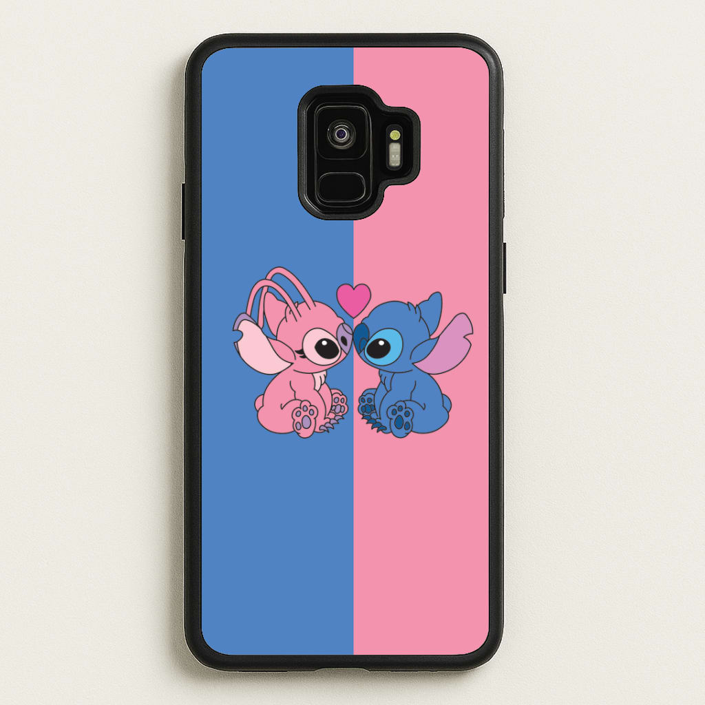 Angel And Blue Alien - Pink Alien Phone Case