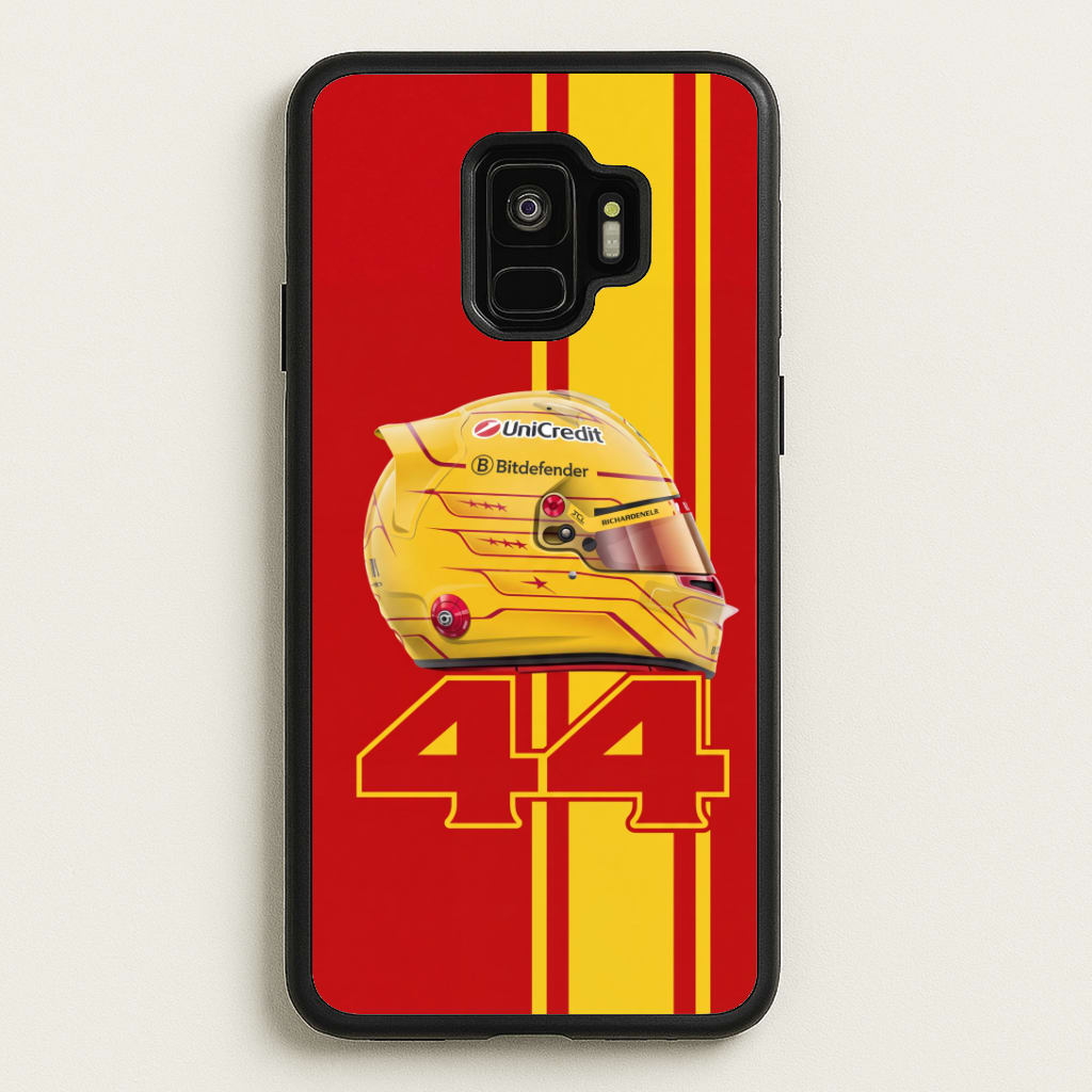Red & Yellow 44 Helmet - Hamilton Phone Case