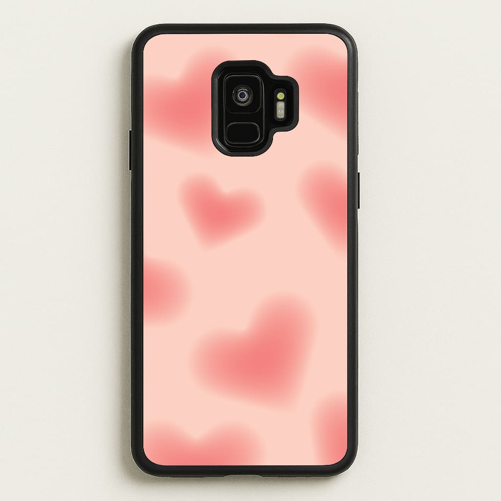 Gradient Red Hearts Pattern Phone Case