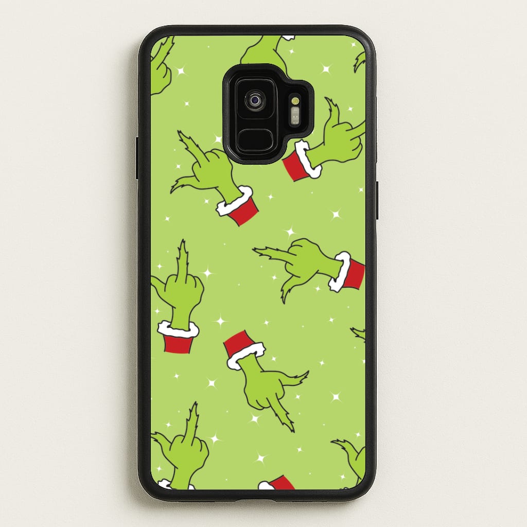 Green Middle Finger Christmas Pattern Phone Case