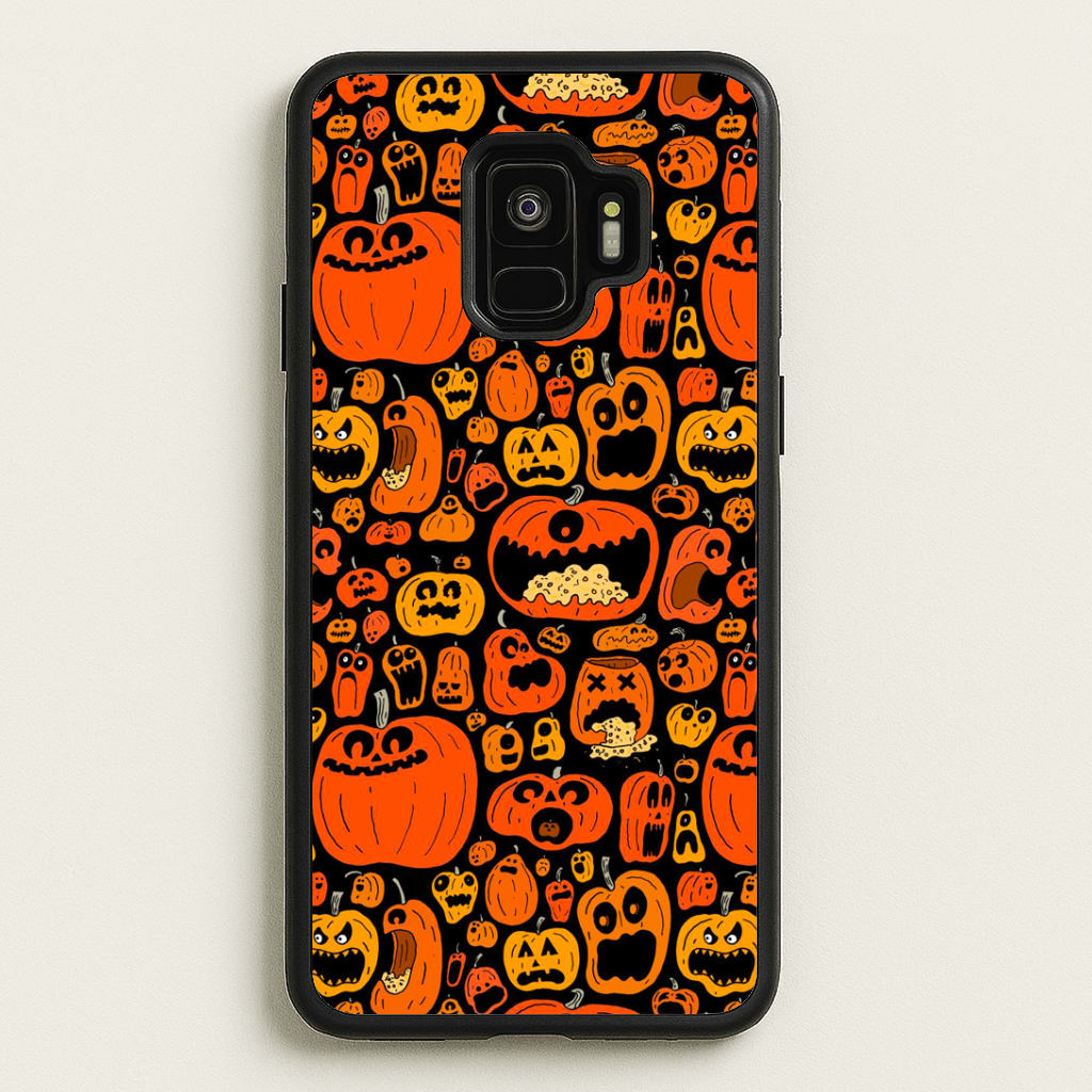 Scary Pumpkin Halloween Pattern Phone Case