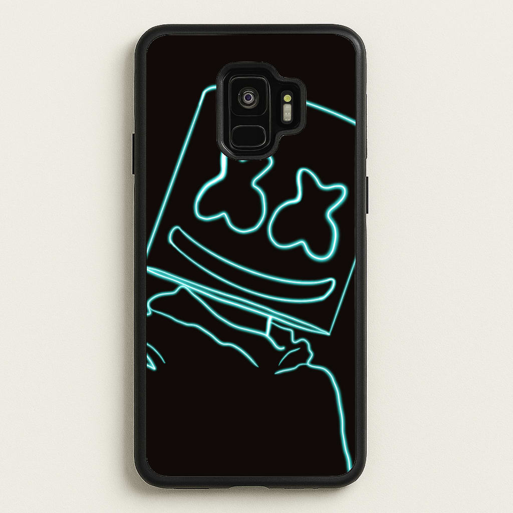 Black White Helmet DJ Neon Phone Case