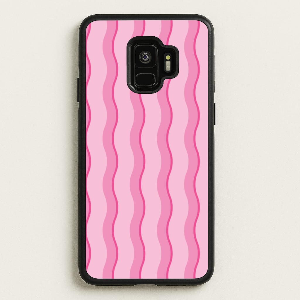 Pink Wavy Stripes Pattern Phone Case