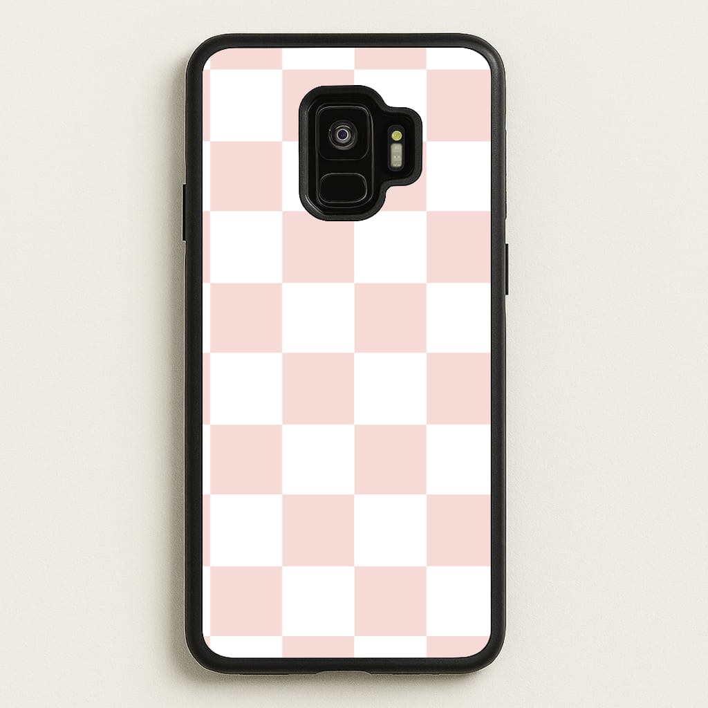 Pink And White Checkers Phone Case