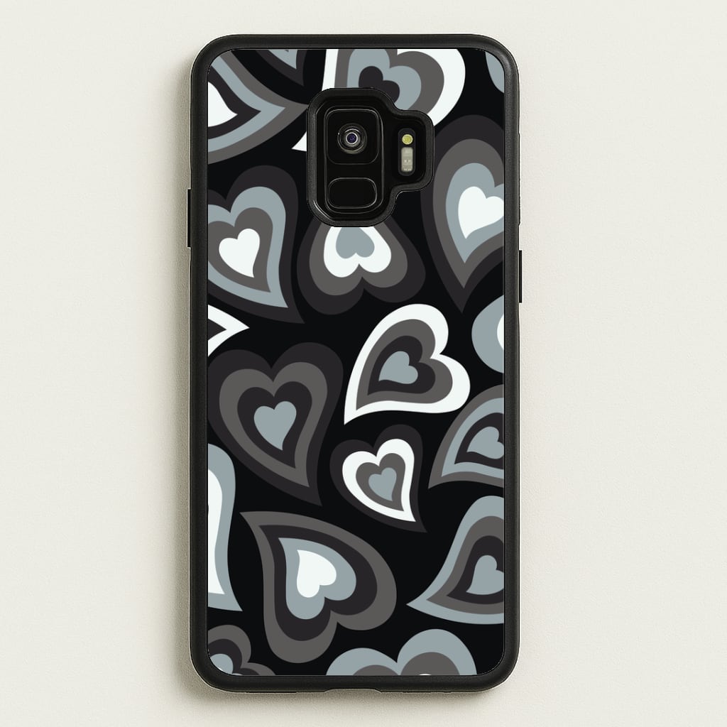 Black Hearts - Trippy Patterns Phone Case