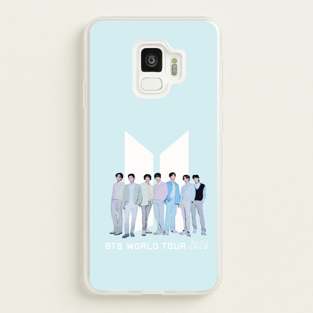 K-Pop Band Tour Pastel Blue Phone Case