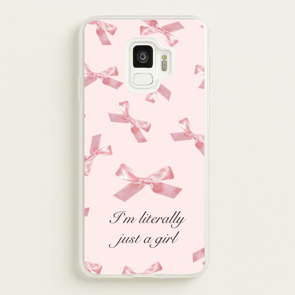 I'm Literally Just A Girl Bows Pattern Phone Case