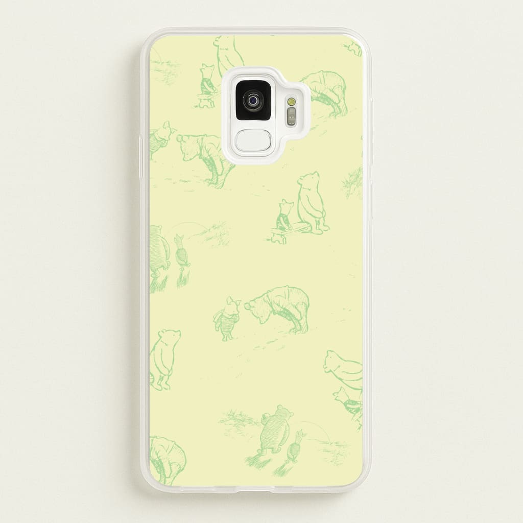 Sketched Winnie Pattern Phone Case