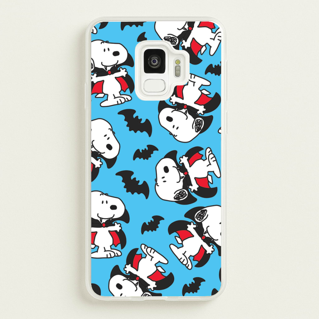 Cartoon Beagle Vampire And Bats Pattern Phone Case