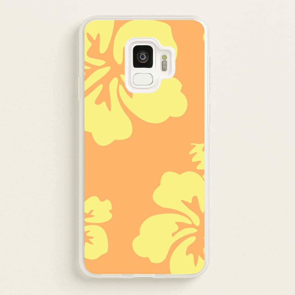 Orange And Yellow Hawaiian Flowers Pattern Phone Case