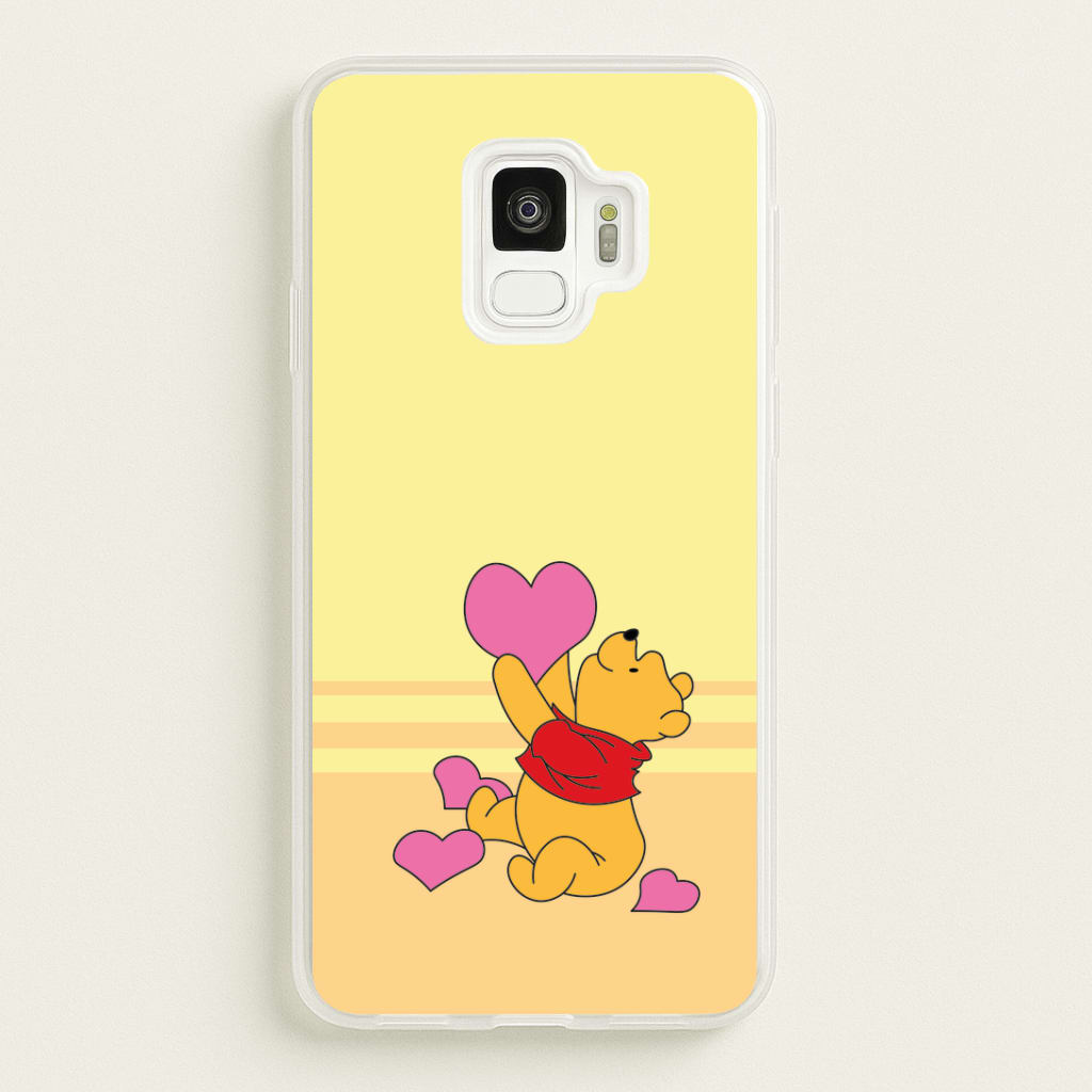Pooh Love Heart Balloons Valentine's Phone Case