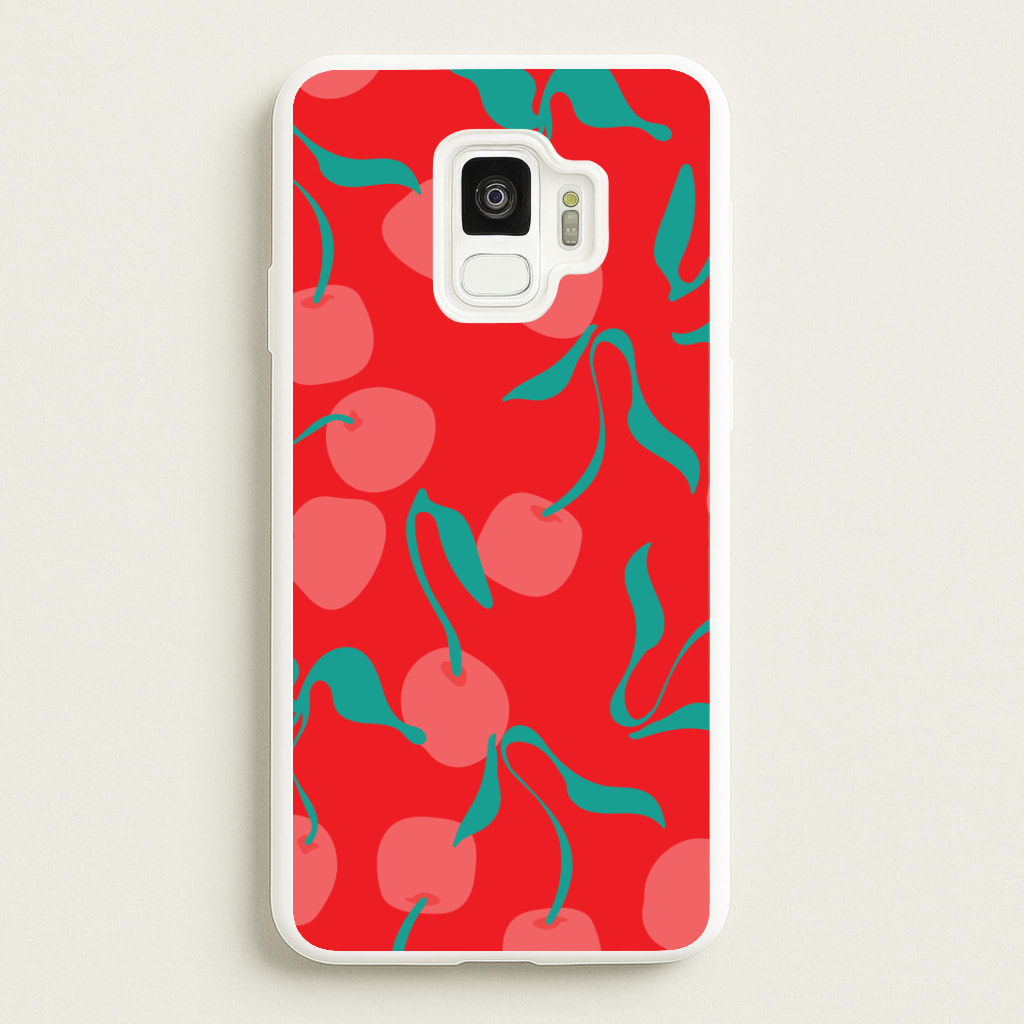 Red Abstract Cherries Pattern Phone Case