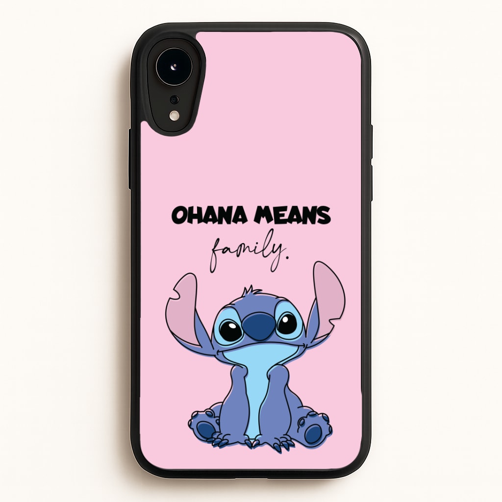 Ohana Means Family Pink Phone Case