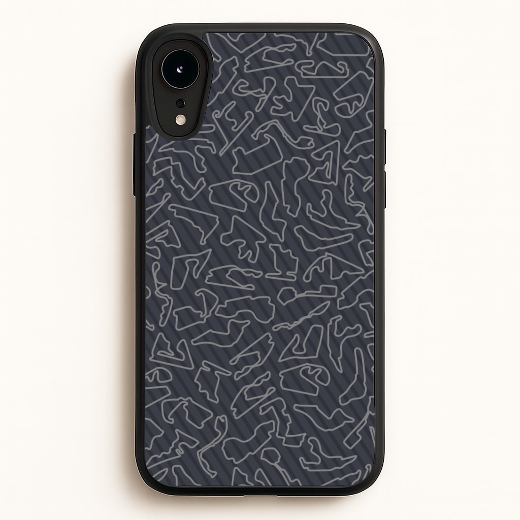 Track Outlines Gray Phone Case