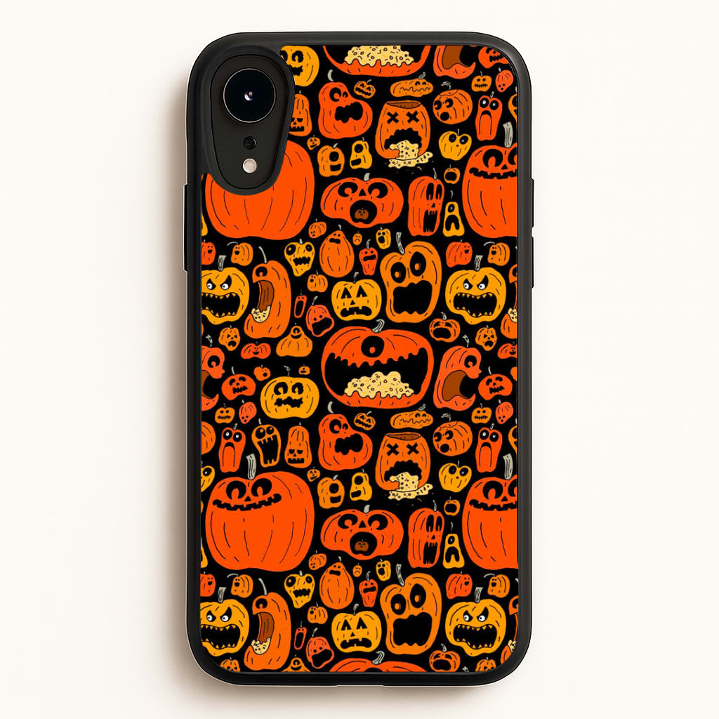Scary Pumpkin Halloween Pattern Phone Case