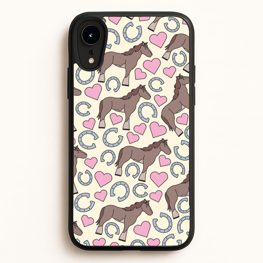 Horses And Horseshoes Pattern - Horses Phone Case