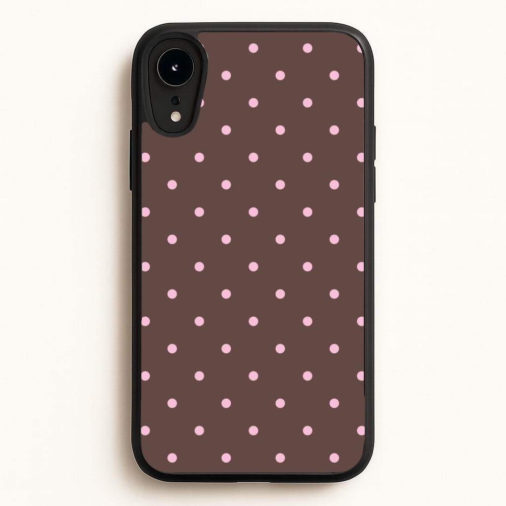 Chocolate & Strawberry Polka Dots Phone Case