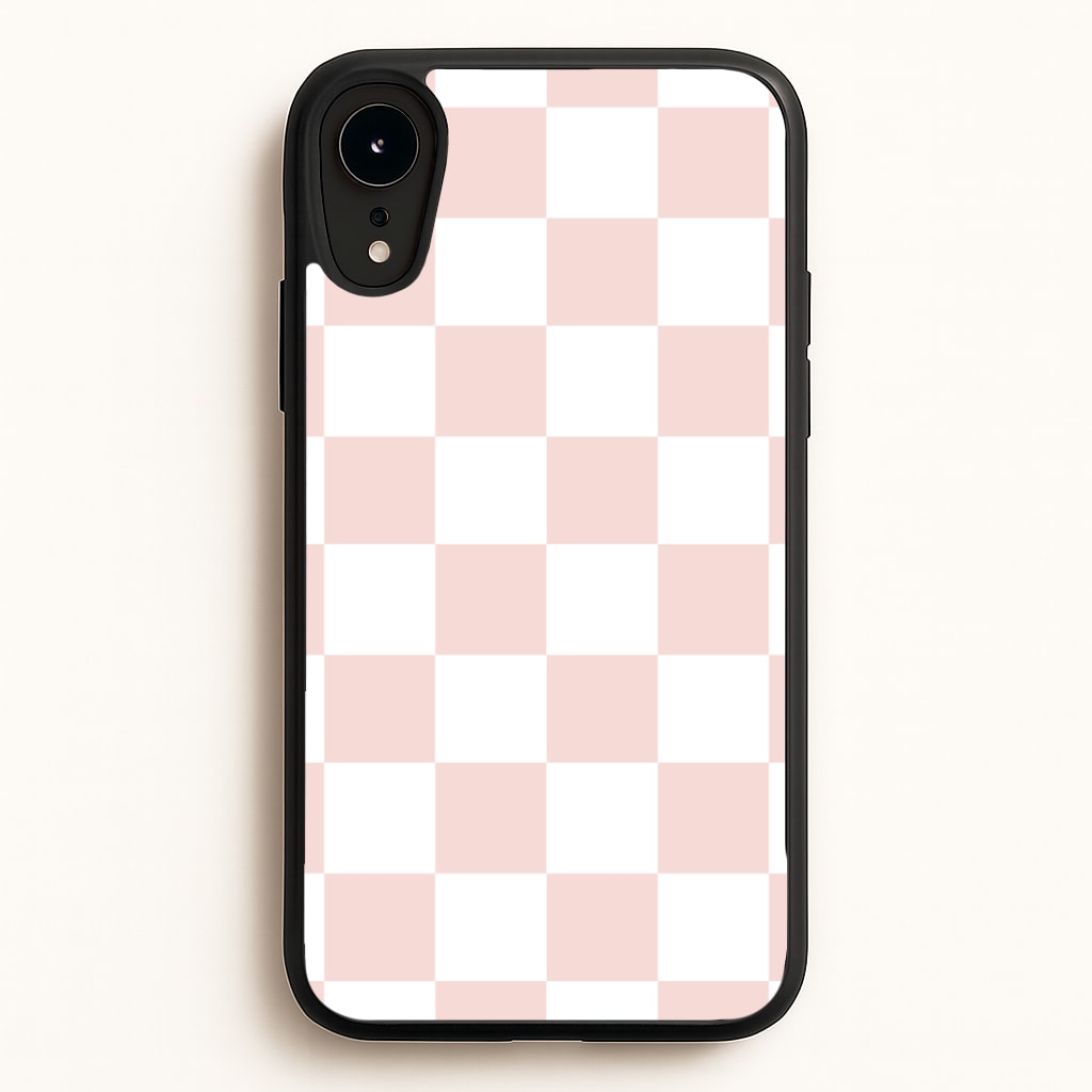 Pink And White Checkers Phone Case