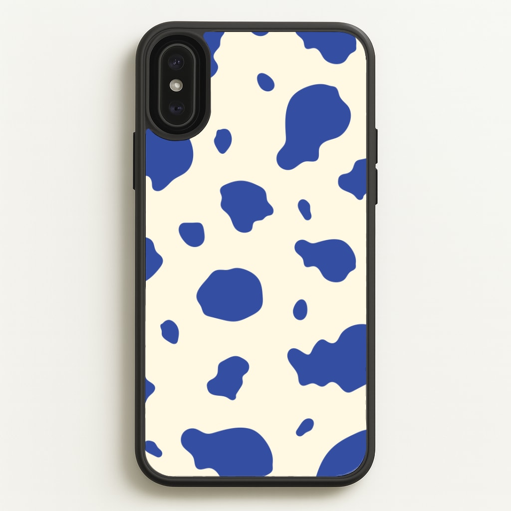 Blue Cow Print Phone Case