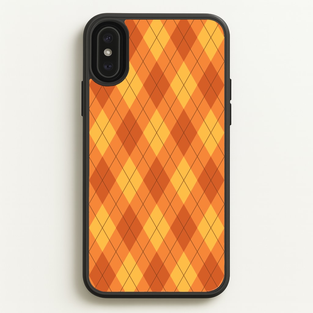 Orange Argyle Pattern Phone Case