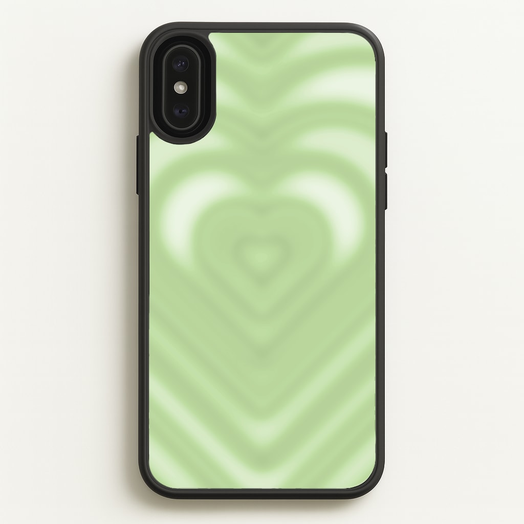 Drippy Love Heart Green Phone Case