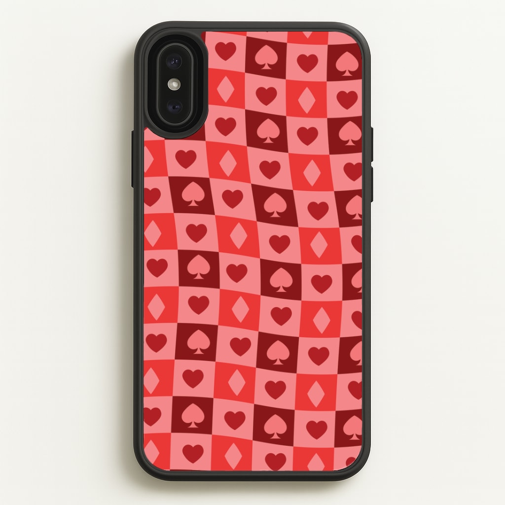 Card Suits Pattern Red Phone Case