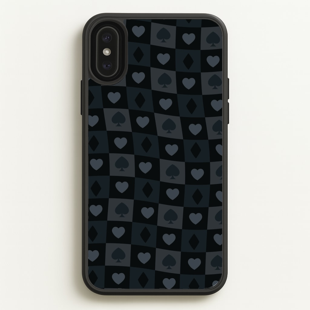 Card Suits Pattern Black Phone Case