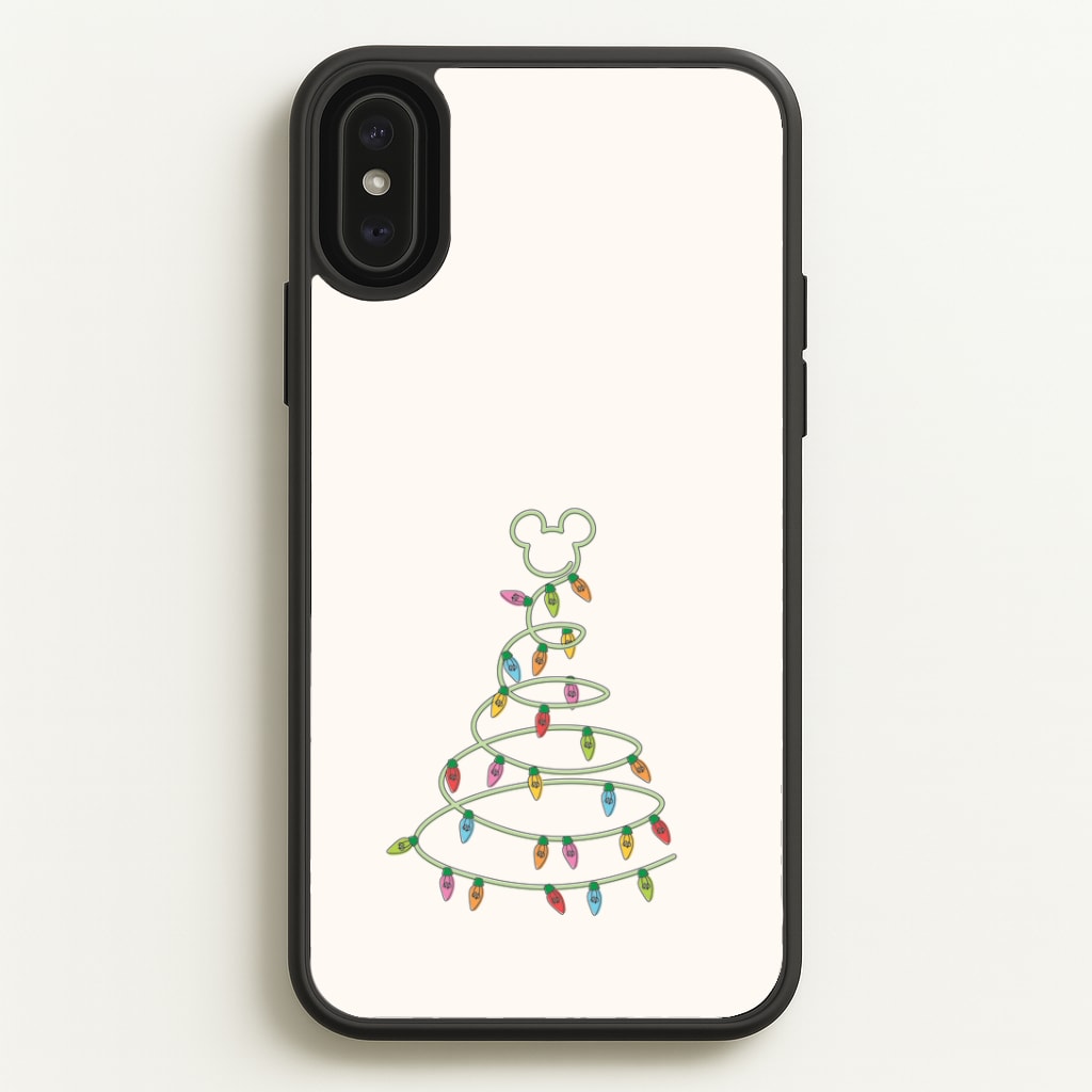 Cartoon Mouse Christmas Tree Lights Phone Case