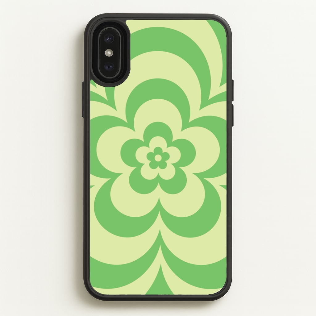 Green Abstract Flower Pattern Phone Case