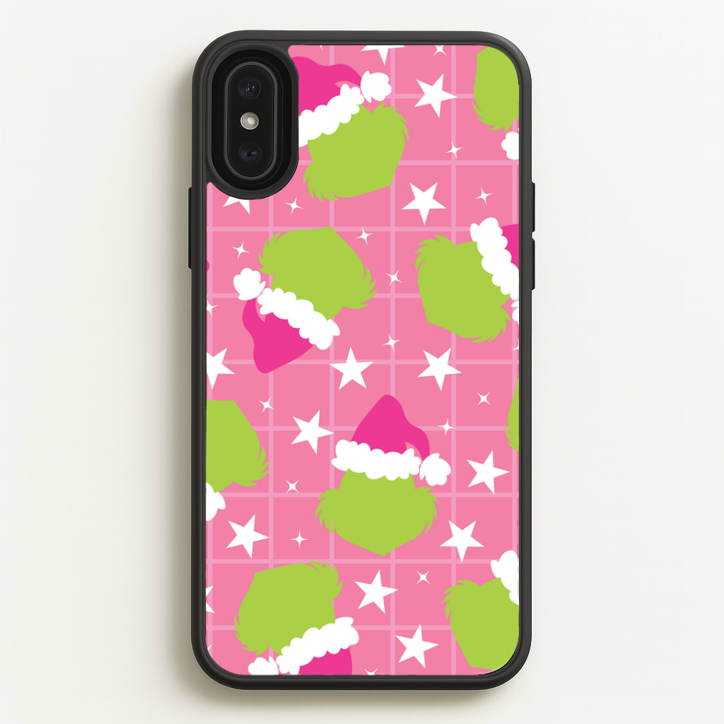 Pink Green Creature Xmas Pattern Phone Case