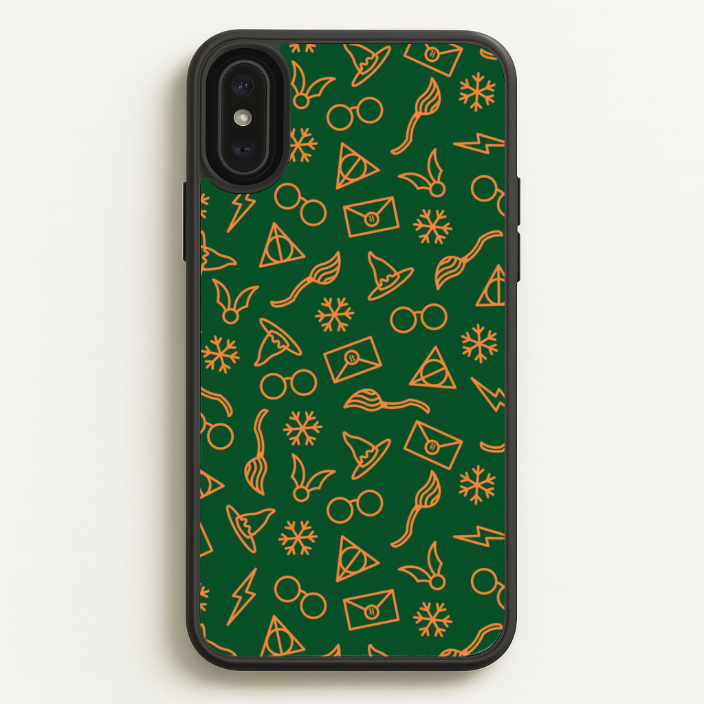 Christmas Wizard Icons Pattern Phone Case