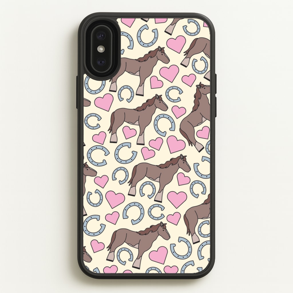 Horses And Horseshoes Pattern - Horses Phone Case