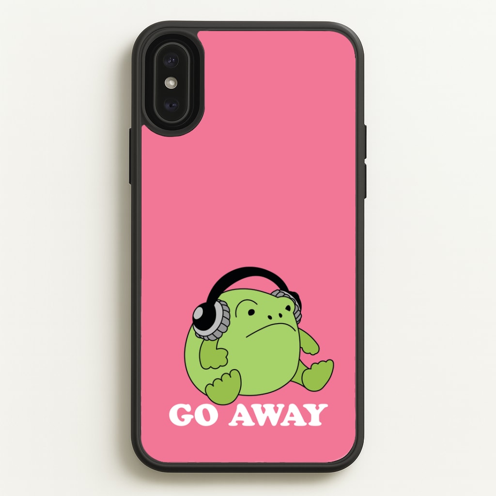Go Away Grumpy Frog Phone Case