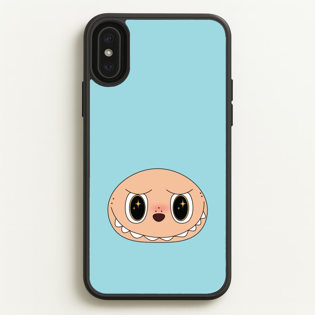 Cute Blue Monster Face Phone Case