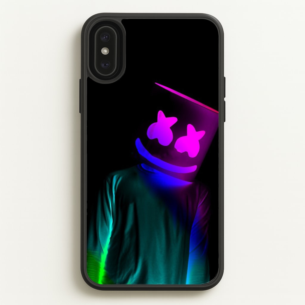 White Helmet DJ In Lights Phone Case