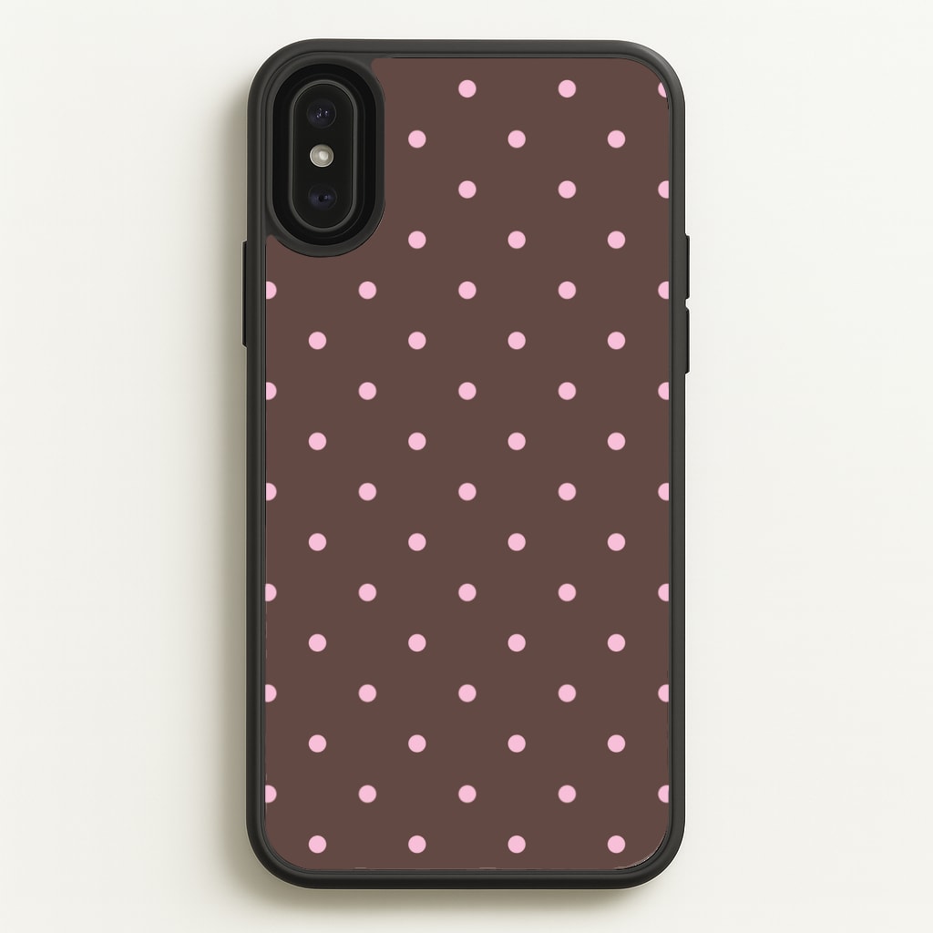 Chocolate & Strawberry Polka Dots Phone Case