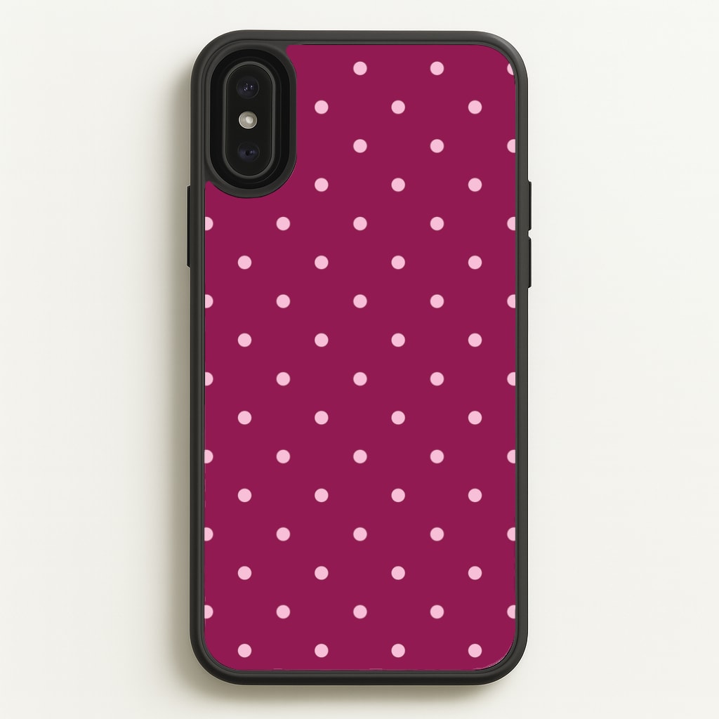 Raspberry Polka Dots Phone Case