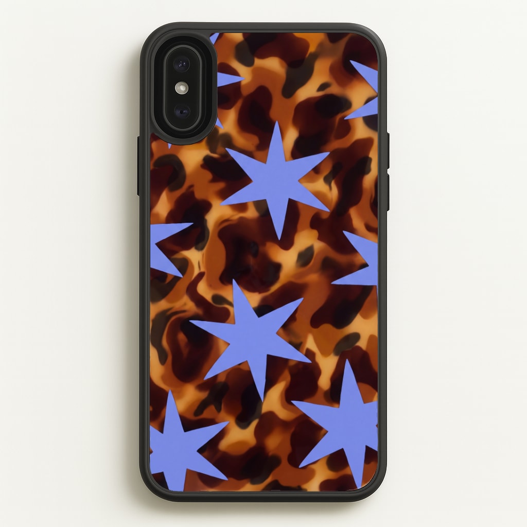 Tortoiseshell Star Scatter - Periwinkle Phone Case