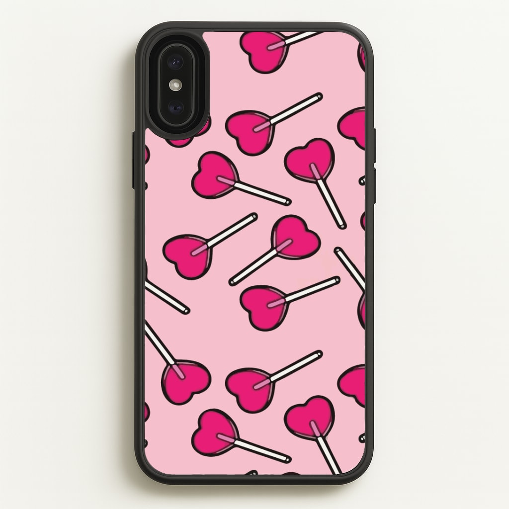 Cherry Heart Lollipops Phone Case