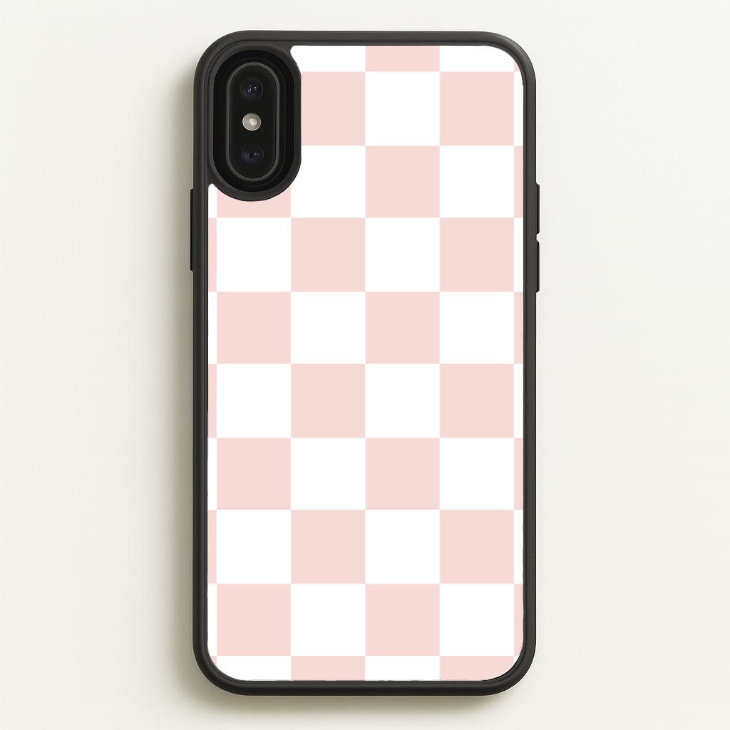 Pink And White Checkers Phone Case