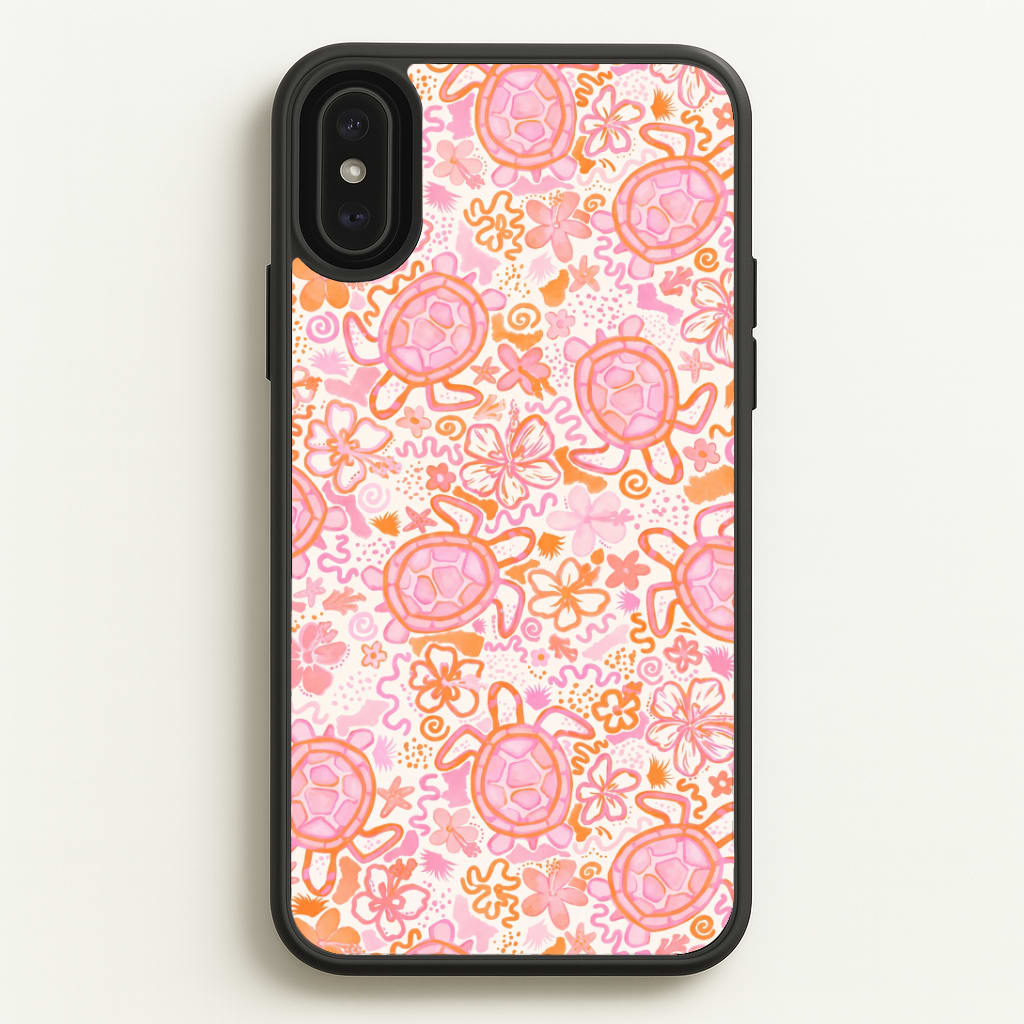 Coral Turtle Doodles Phone Case
