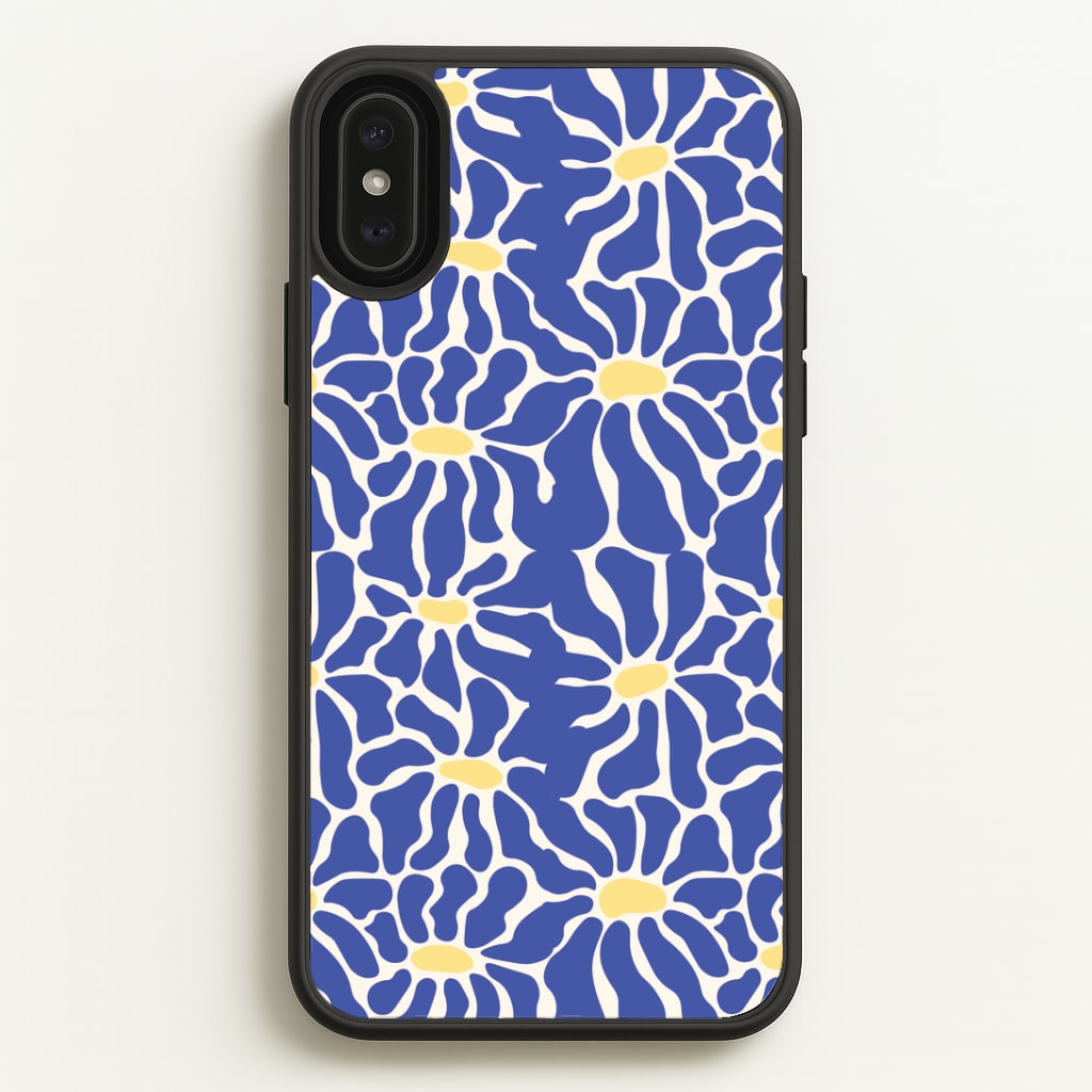 Dark Blue Flowers - Summer Phone Case