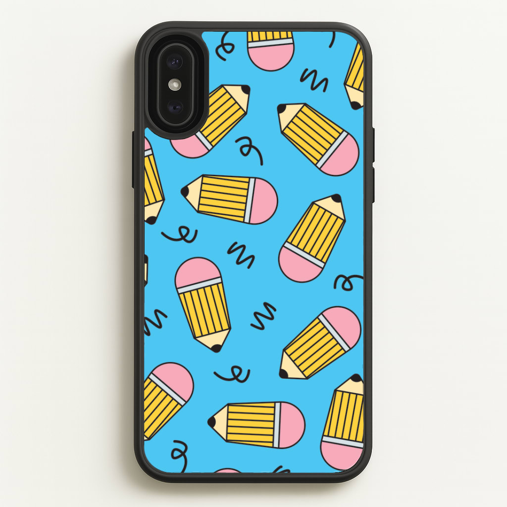 Pencils And Scribbles Pattern Phone Case