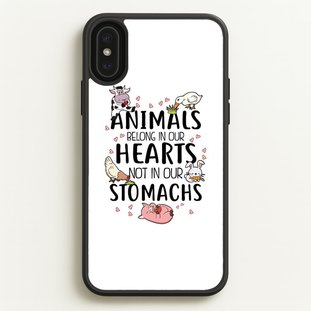 Animals Belong In Our Hearts - Vegan Phone Case