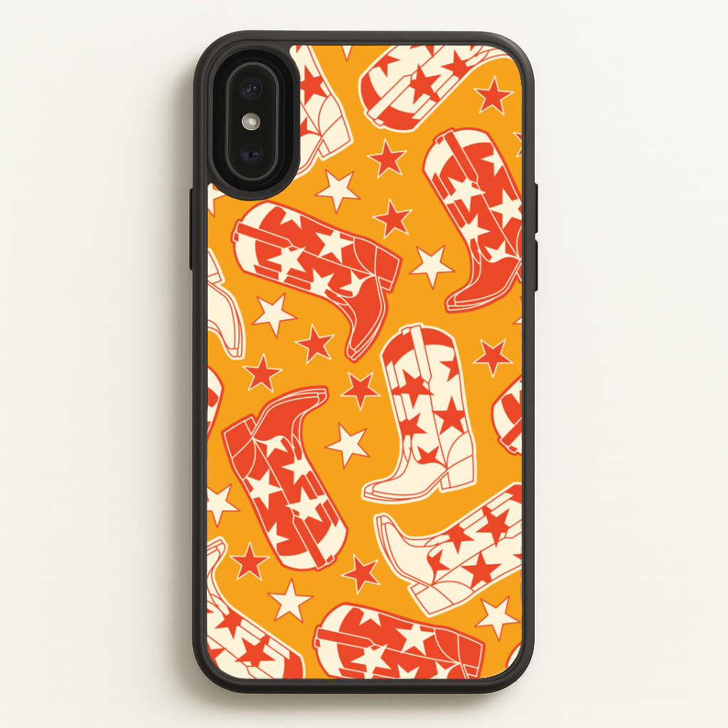 Cartoon Cowboy Boots And Stars Pattern Phone Case