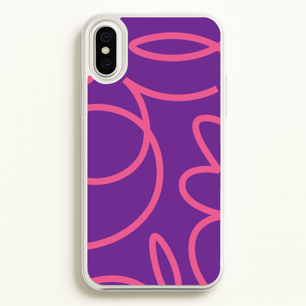 Pink Squiggles Abstract Pattern Phone Case