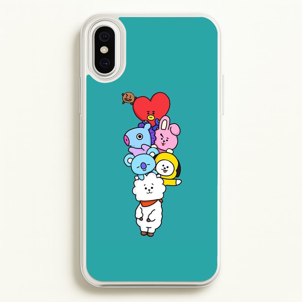 Green BT21 - RJ, Mang, Koya, Chimmy, Cooky, Shooky, Tata - K Pop Phone Case