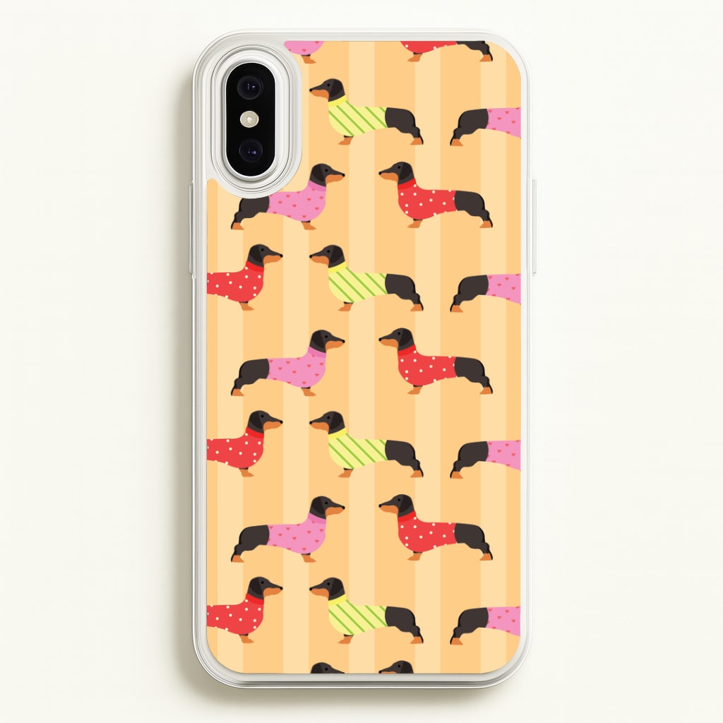 Dachshunds In Sweaters Pattern Phone Case