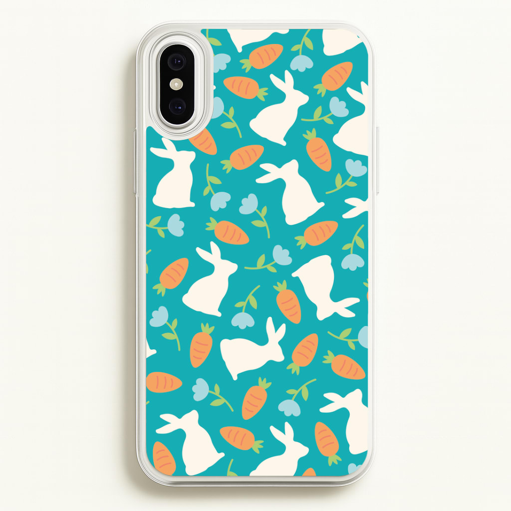 Bunnies And Carrots - Easter Patterns Phone Case