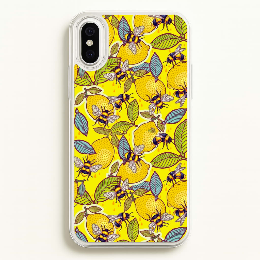 Yellow Lemon and Bee Phone Case